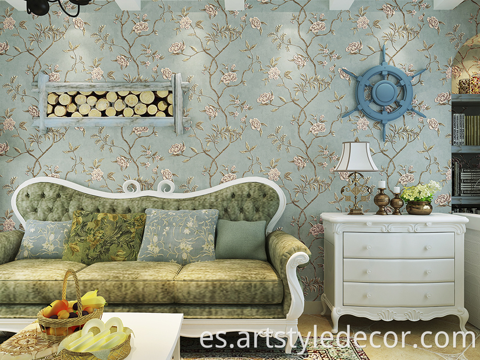 Mediterranean style non-woven wallpaper